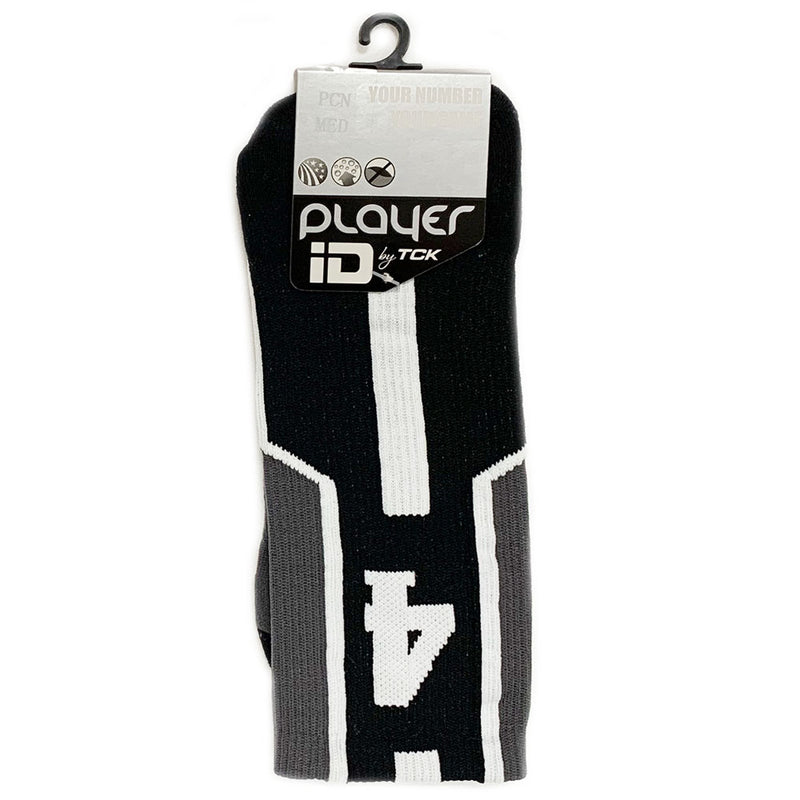 TCK PLAYER ID NUMBER SOCKS - GRPH/BLK/WHT-Accessories-Advanced Sportswear